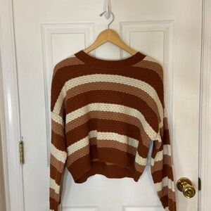 Hollister Croped Striped Sweater
